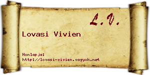 Lovasi Vivien névjegykártya